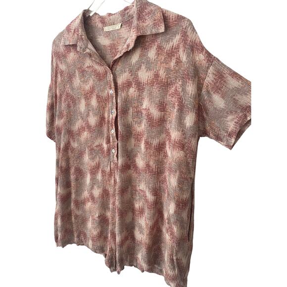 ILLA ILLA BUTTON DOWN ABSTRACT ROMPER SIZE SMALL - Picture 2 of 6